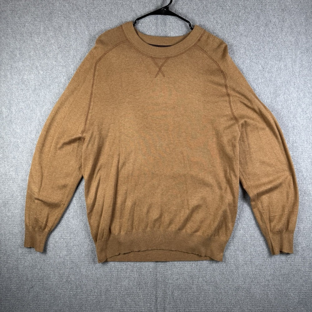 Born Sweater Men's Size XL Brown Lightweight Silk Cashmere Blend Soft